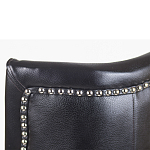 Кресло из натуральной кожи на 4-х деревянных ножках из массива бука Daniel Leather Armchair black варинант исполнения - 5 | Loft Concept в Брянске