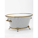 Кашпо Black white stripe варинант исполнения - 2 | Loft Concept в Брянске