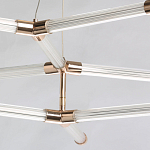 Люстра с геометрической конструкцией из вытянутых цилиндрических плафонов Hex Scaffold  варинант исполнения - 5 | Loft Concept в Брянске