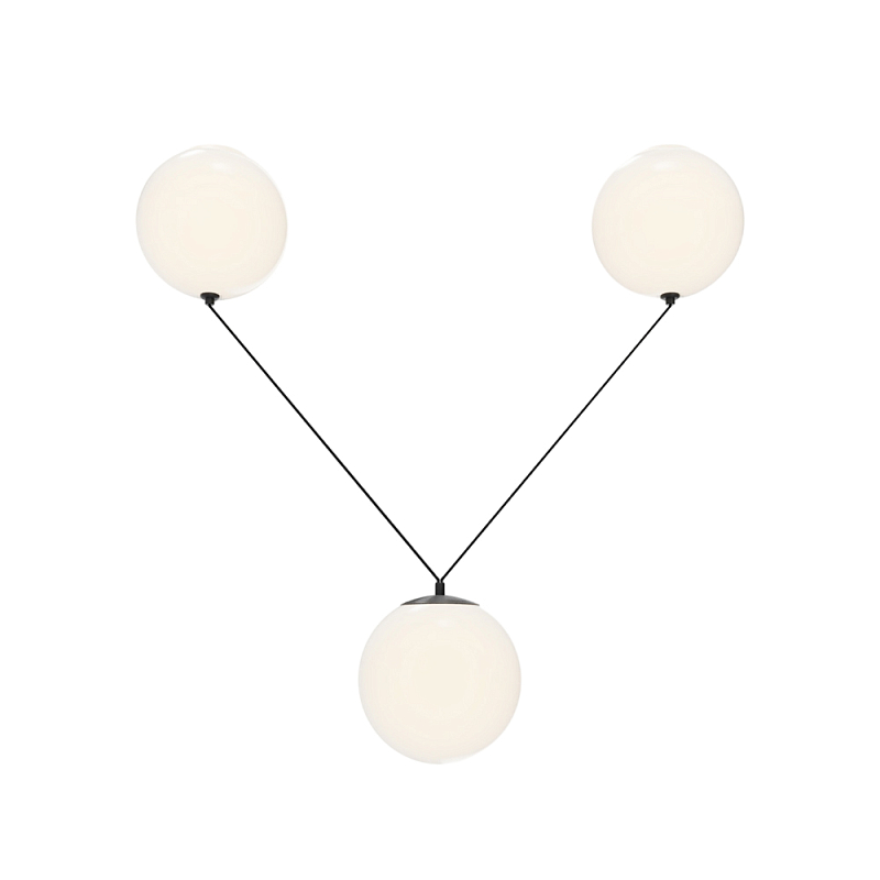 Подвесной светильник Twins 3000К 26Вт Черный Белый в Брянске | Loft Concept 