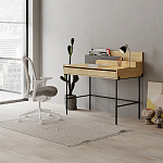 Стол письменный с выдвижным ящиком цвета древесины LEILA WORKING TABLE OAK ANTHRACITE варинант исполнения - 8 | Loft Concept в Брянске