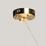 Люстра круглая золотого цвета с прозрачными рельефными стеклянными вставками Textured Glass Chandelier варинант исполнения - 11 | Loft Concept в Брянске