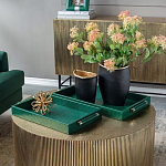 Комплект из двух прямоугольных подносов зеленого цвета Serpent варинант исполнения - 4 | Loft Concept в Брянске