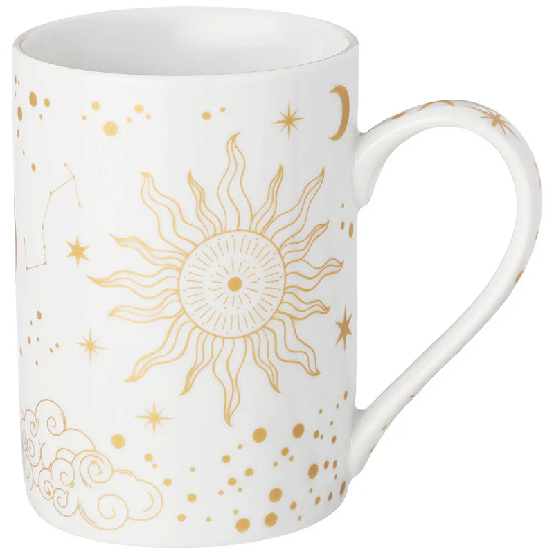 Кружка из фарфора с рисунком звезд и созвездий 300 мл Porcelain Astronomy Collection Белый Золотой Кружка из фарфора с рисунком звезд и созвездий 300 мл Porcelain Astronomy Collection Белый Золотой в Брянске | Loft Concept