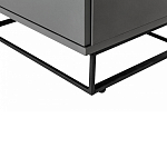 Стеллаж книжный цвета графит с 3-мя открытыми полками и дверкой Strict Lines варинант исполнения - 3 | Loft Concept в Брянске