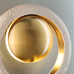 Бра с бежевым текстурным кольцом и латунным шаром в центре Tactile  варинант исполнения - 7 | Loft Concept в Брянске