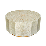 Стол кофейный с отделкой раковинами устриц Coastal Charm варинант исполнения - 2 | Loft Concept в Брянске