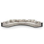 Большой угловой Диван California трансформер с приставными деревянными модулями   варинант исполнения - 1 | Loft Concept в Брянске