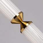 Подвесной светильник с двумя белыми рифлеными цилиндрическими плафонами Golden Swirl варинант исполнения - 7 | Loft Concept в Брянске