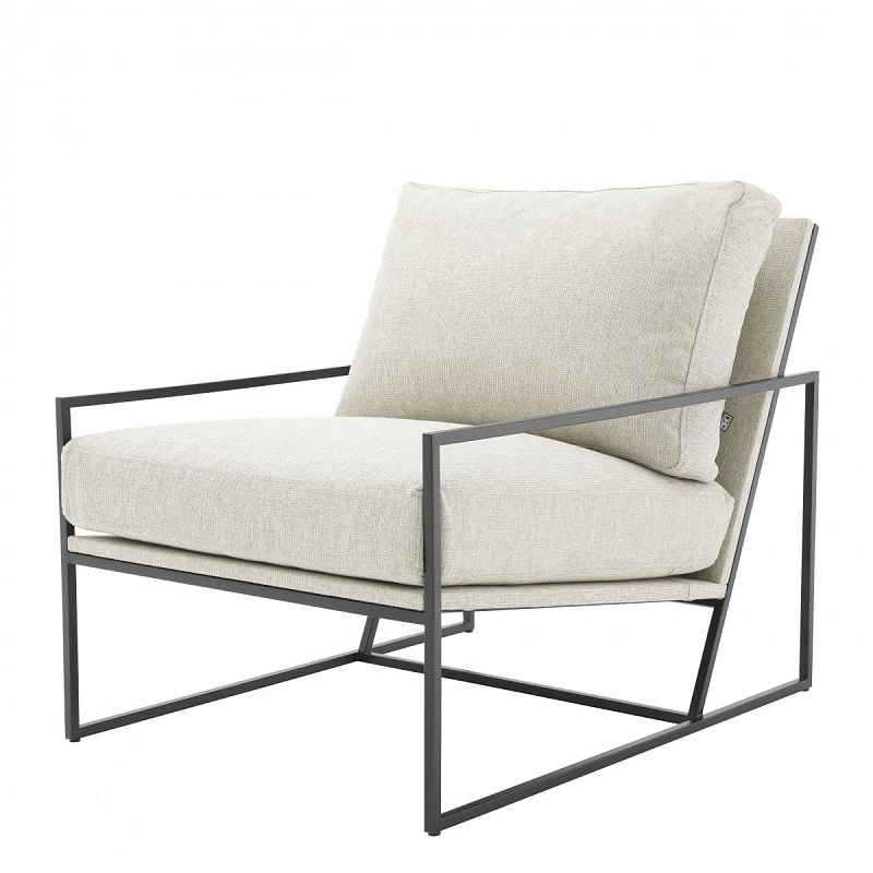 Кресло Eichholtz Chair Rowen Молочный Темная бронза Кресло Eichholtz Chair Rowen Молочный Темная бронза в Брянске | Loft Concept