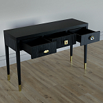 Дизайнерский Письменный стол Elsa Dreams Black с тремя ящиками варинант исполнения - 4 | Loft Concept в Брянске