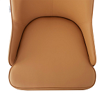 Стул оранжевый с высокой спинкой из искуственной кожи на серых металлических ножках Enigma Orange варинант исполнения - 3 | Loft Concept в Брянске