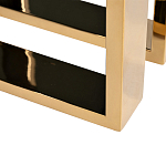 Столик журнальный квадратный с основанием в оттенках хром и золото Harmony Color and Shapes варинант исполнения - 3 | Loft Concept в Брянске