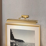 Светильник для картин цвета состаренная латунь с широким плафоном на прямоугольном основании Elstead Lighting варинант исполнения - 6 | Loft Concept в Брянске