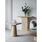 Столик приставной с квадратной столешницей Textured Cream Table варинант исполнения - 7 | Loft Concept в Брянске