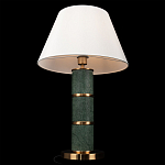 Настольная лампа на основании из зеленого мрамора с белым абажуром Noelia Green варинант исполнения - 4 | Loft Concept в Брянске
