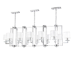 Люстра прямоугольной формы с 12-ю цилиндрическими плафонами из стекла Laurent варинант исполнения - 3 | Loft Concept в Брянске