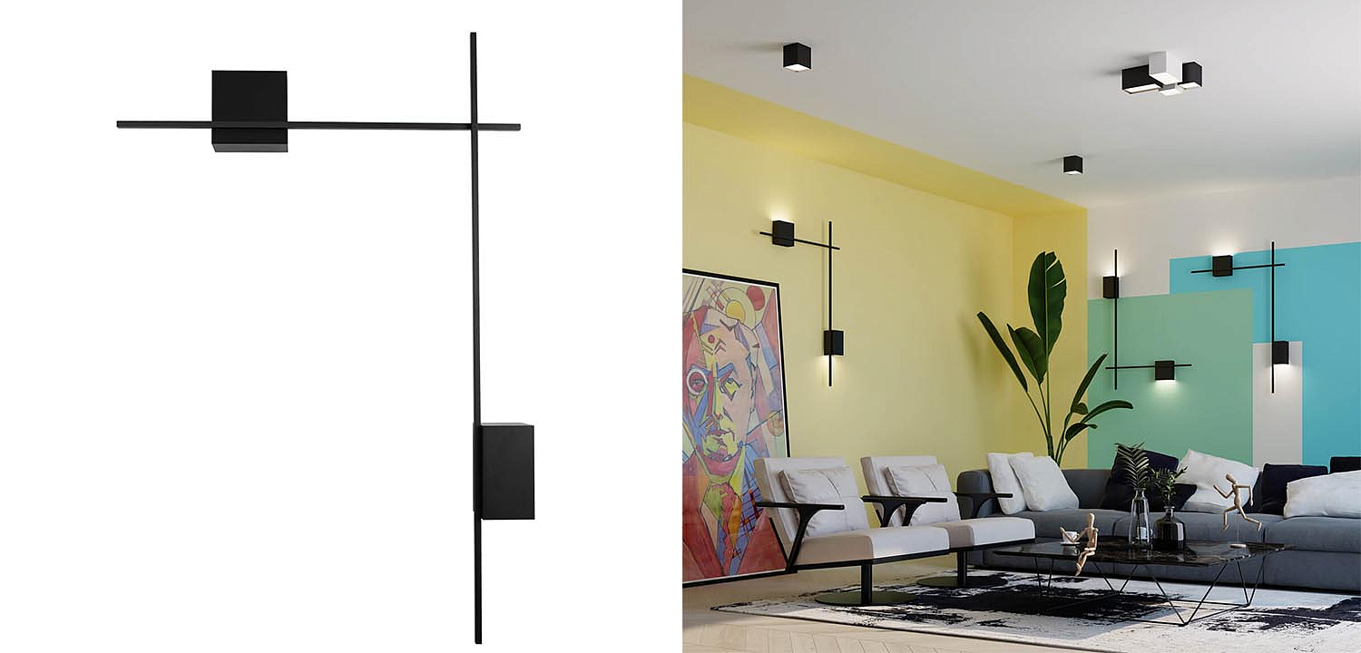 Бра Blocks Wall Light Black Angle Бра Blocks Wall Light Black Angle - Loft-Concept в Брянске