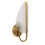 Бра с изогнутым рельефным плафоном Textured Glass варинант исполнения - 1 | Loft Concept в Брянске