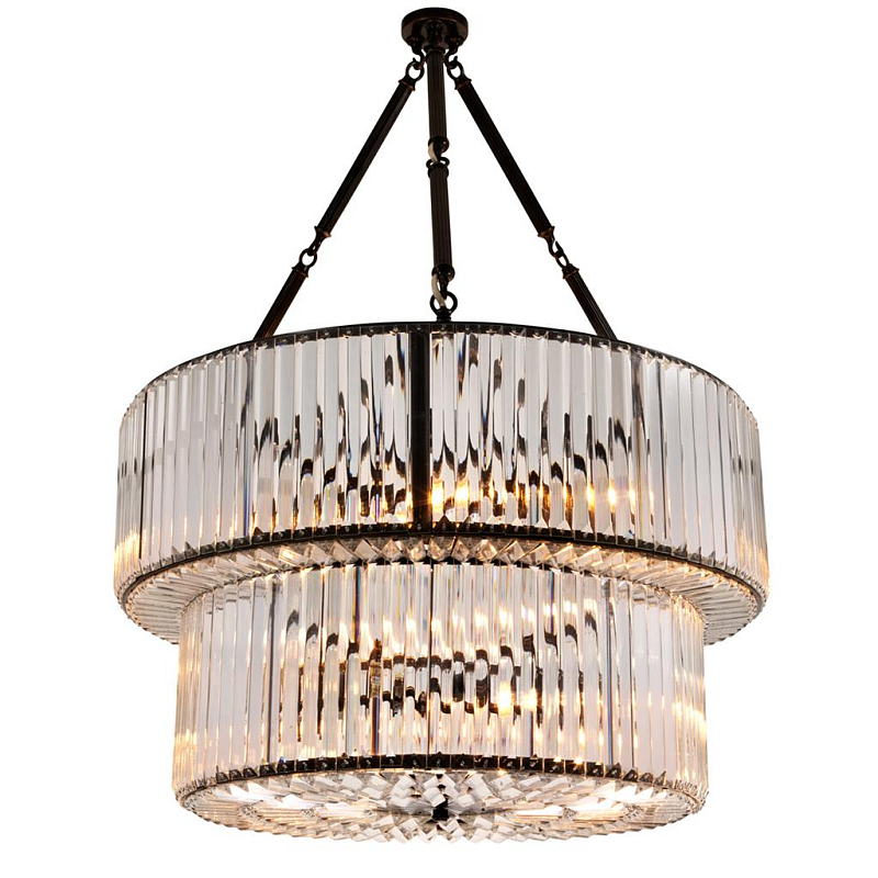 Люстра Chandelier Infinity Double Bronze Темная бронза Прозрачный (Transparent) Люстра Chandelier Infinity Double Bronze Темная бронза Прозрачный (Transparent) в Брянске | Loft Concept