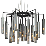 Люстра со стеклянными цилиндрическими плафонами Luminous Cylinders Smoky варинант исполнения - 3 | Loft Concept в Брянске