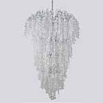 Люстра с прозрачными и белыми подвесками в виде лепестков FAIRYTREE Light варинант исполнения - 1 | Loft Concept в Брянске