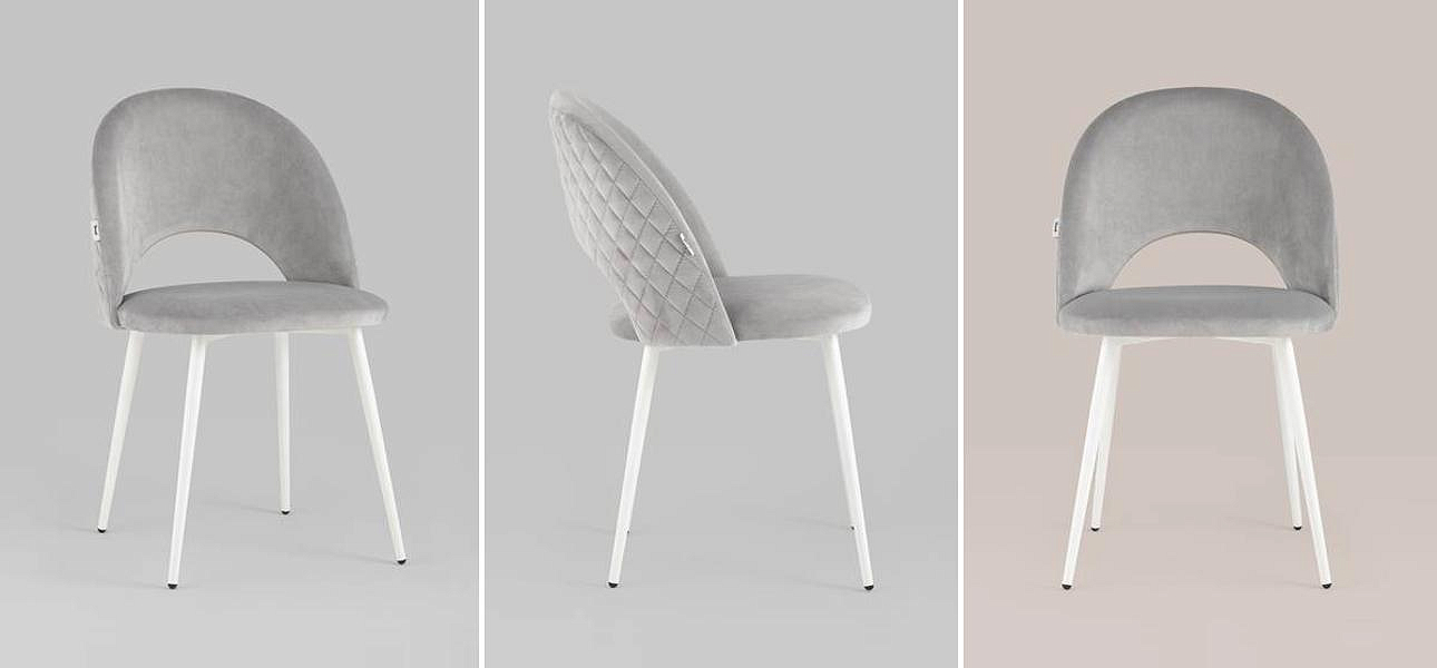 Стул CLIFF Chair Светло-Серый Велюр Стул CLIFF Chair Светло-Серый Велюр - Loft-Concept в Брянске