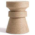 Приставной стол с отделкой из джута Juti D35 см варинант исполнения - 2 | Loft Concept в Брянске