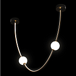 Подвесной светильник в форме дуги с белыми шарообразными плафонами Flos Wireline Lighting варинант исполнения - 1 | Loft Concept в Брянске