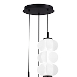 Люстра светодиодная каскадная с 3-мя белыми воздушными плафонами Glowing Cloud варинант исполнения - 5 | Loft Concept в Брянске