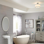 Потолочный светильник с цилиндрическим плафоомн из опалового матового стекла с металлическим обручем Feiss варинант исполнения - 5 | Loft Concept в Брянске