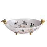 Белое фарфоровое блюдо с изображением бабочек Eden Garden варинант исполнения - 1 | Loft Concept в Брянске