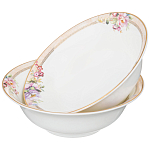 Сервиз столовый из фарфора белый с цветочным принтом на 6 персон 23 предмета Flower Porcelain Collection варинант исполнения - 1 | Loft Concept в Брянске