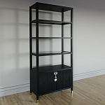 Стеллаж со стеклянными полками Elsa Dreams Black варинант исполнения - 1 | Loft Concept в Брянске