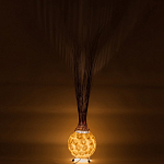 Торшер из перламутра на металлическом каркасе Indonesian Comet варинант исполнения - 4 | Loft Concept в Брянске