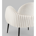 Полукресло Wave Stripes букле белый варинант исполнения - 3 | Loft Concept в Брянске