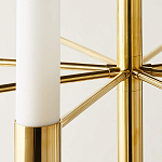 Люстра золотая с 16-ю тонкими цилиндрическими плафонами Shoulders варинант исполнения - 4 | Loft Concept в Брянске