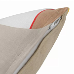 Подушка декоративная хлопковая бежевого цвета с абстрактным принтом Elysian Flow Sand варинант исполнения - 4 | Loft Concept в Брянске