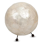 Настольная лампа из перламутра на металлическом каркасе Indonesian Egg варинант исполнения - 2 | Loft Concept в Брянске