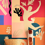 Обои ручная роспись в стиле Арт-деко Jazz Original colourway on painted silk with embroidery варинант исполнения - 4 | Loft Concept в Брянске