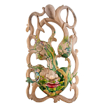 Маска деревянная резная расписная Tropical Paradise варинант исполнения - 1 | Loft Concept в Брянске