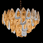 Люстра с многослойными белыми и прозрачными подвесками Character Chandelier варинант исполнения - 5 | Loft Concept в Брянске