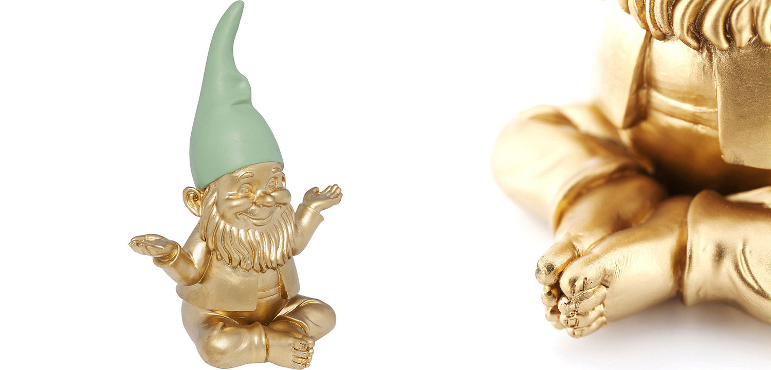 Статуэтка Golden Meditating Gnome Статуэтка Golden Meditating Gnome - Loft-Concept в Брянске