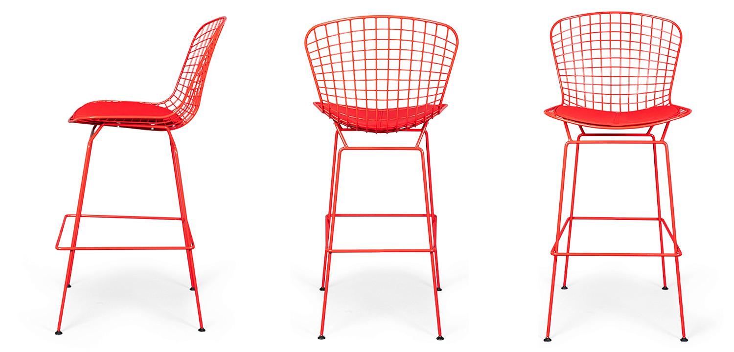 Барный стул Bertoia Barstool Red Барный стул Bertoia Barstool Red - Loft-Concept в Брянске