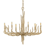 Люстра дизайнерская золотого цвета с 6-ю лампами на изогнутых рожках с текстурной поверхностью Hinkley варинант исполнения - 1 | Loft Concept в Брянске