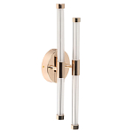 Бра с круглым основанием золотого цвета и двумя вертикальными плафонами Hex Scaffold варинант исполнения - 1 | Loft Concept в Брянске