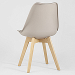 Стул с основой из пластика и мягким сиденьем Arvika Beige варинант исполнения - 5 | Loft Concept в Брянске