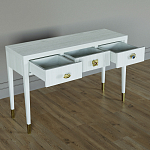 Дизайнерский Письменный стол Elsa Dreams White с тремя ящиками варинант исполнения - 4 | Loft Concept в Брянске