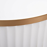 Консоль с ящиком белая с золотом Textured White Console with Gold варинант исполнения - 3 | Loft Concept в Брянске