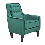 Кресло с мягкой обивкой из велюра на 4-х ножках из массива березы Scarlett Armchair green варинант исполнения - 1 | Loft Concept в Брянске
